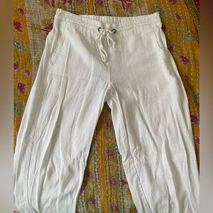 White linen pants M (fits S)